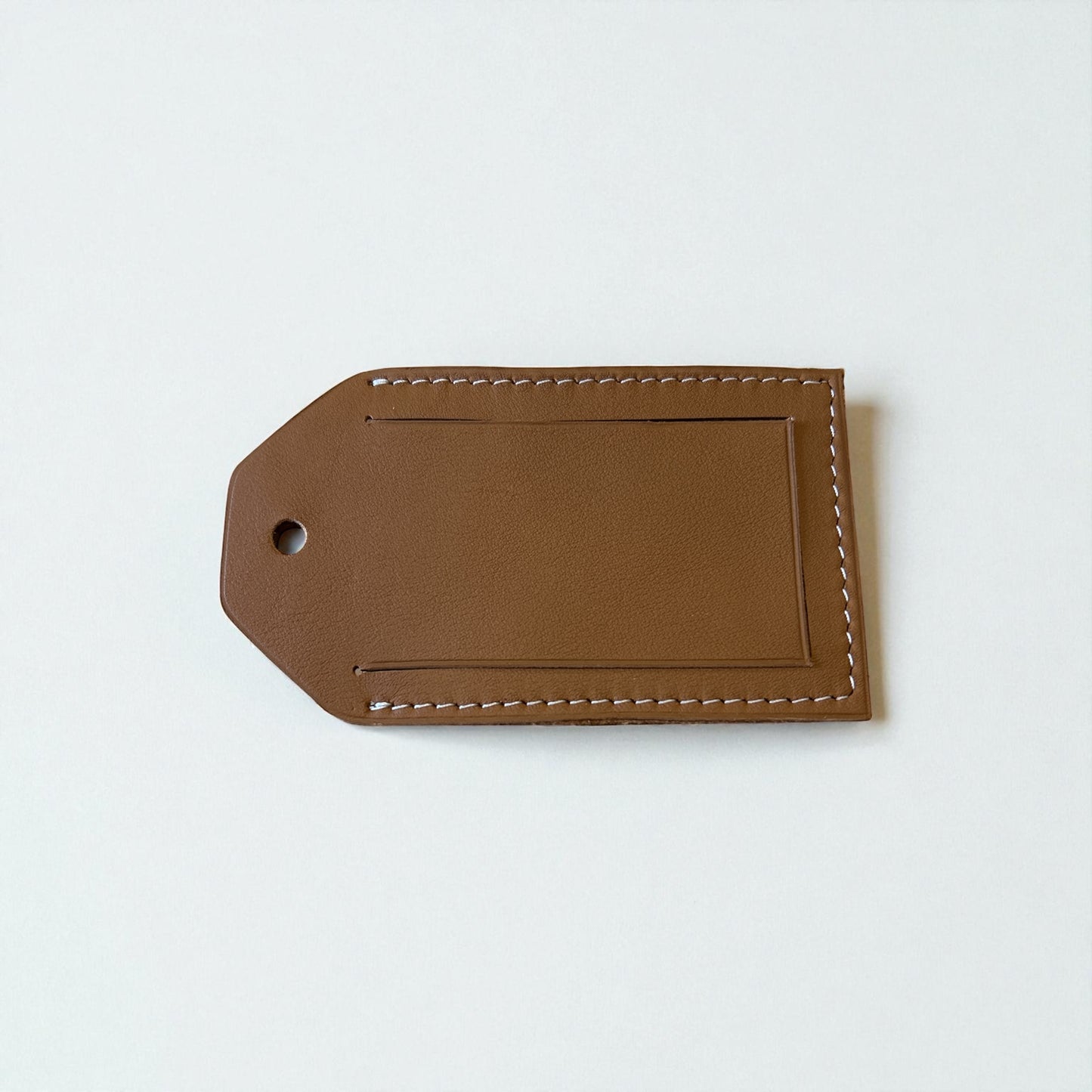 Étiquette à Bagages en Cuir Vachette ou Chèvre