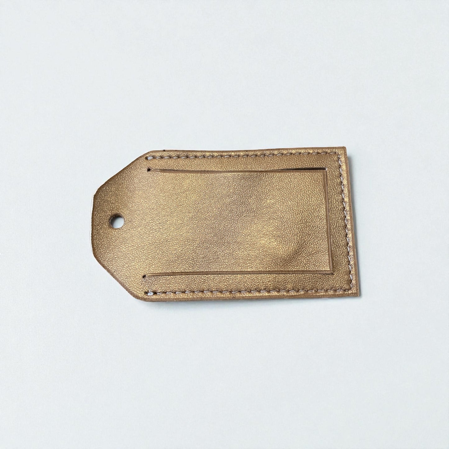 Étiquette à Bagages en Cuir Vachette ou Chèvre